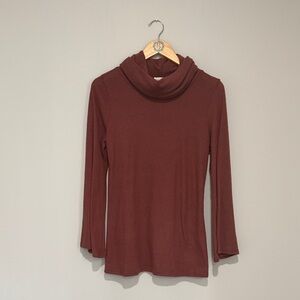 Elegant Cowl Neck Sweater in Rich Brown